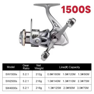 [พร้อมส่ง] รอกสปินนิ่ง รอกสปินนิ่ง แขนโยกคู่ แรงเหวี่ยงแรงเหวี่ยง 6 กก. รอกเหยื่อ รอก รอกตกปลา รอกคันเบ็ด รอกตกปลาบาส อัตราส่วนการตกปลา 5.2:1