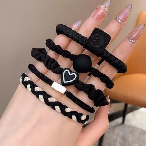 10/cái độ co giãn cao dây buộc tóc cho phụ nữ 2023 tóc đuôi ngựa cao mới Dây Buộc Tóc Phụ Kiện Đầu tóc vòng cao su thanh lịch