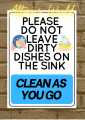 AW Please Keep This Place Clean and Orderly Keep Area Clean And Organized Clean as You Go Signage  Laminated Signage Observe Cleanliness Signs PLEASE HELP KEEP THIS AREA CLEAN PVC LAMINATED Waterproof Sticker Signs. 