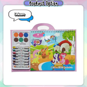 [Happy Kids] Kids Painting Book Kid Colouring Book Set Gouache Crayon Painting Doodle Book 儿童涂鸦画本 Buku Mewarna -ST61