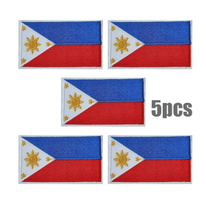 Philippine Flag Patch Philippine Embroidered Flag Patches Computerized Embroidery (Iron on Velcro)
