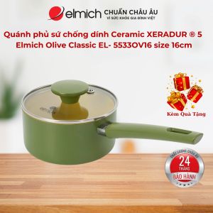 Quánh phủ sứ chống dính Elmich Olive Classic EL- 5533OV16 size 16cm