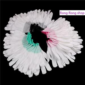 Rong Rong shop ถุงมืออิเล็กทรอนิกส์ทำงานอิเล็กทรอนิกส์ป้องกันไฟฟ้าสถิตย์นิ้วเคลือบฝ่ามือ5คู่