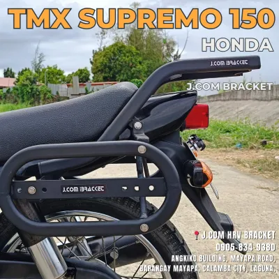HONDA TMX 150 SUPREMO HEAVY DUTY TOPBOX BRACKET(Option: WITH SIDE PANNIER BRACKET) by J.COM BRACKET