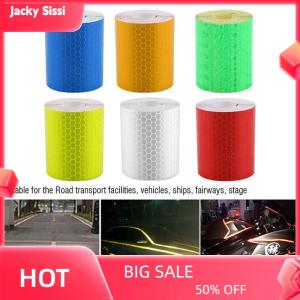 Jacky 1mx5cm Car Truck Reflective Self-adhesive Safety Warning Tape Roll Film Sticker