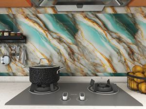 kkl store glass Kitchen Bathroom Adhesive Wall Paper Waterproof Foil Anti-oil Wrap Stickers •foil quality •5meter by 40cm and （5Metro x 45cm）