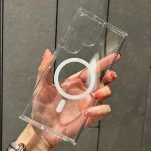 Luxury Acrylic Colour Magsafe Casing For Samsung Galaxy S25 Ultra S24 Ultra S23 Ultra S24 S23 Plus S23 FE 5GMagnetic Wireless Charging Seismic Protect Shock Proof Cover
