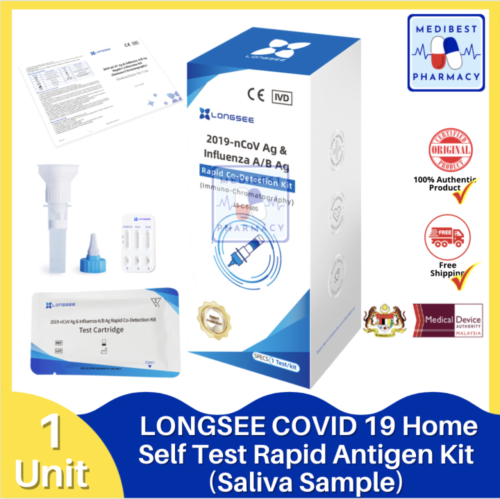 Longsee COVID 19 Rapid Antigen Self Test Kit RTK (Saliva Sample