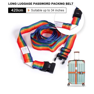 LONG Luggage Strap Luggage Belt 4.2 Meter with Password Lock(Digit)/No Lock Luggage Belt Luggage Tie [READY STOCK KL]