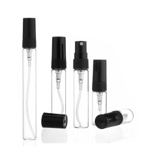 Botol parfum spray mini kaca travel size refill decant vial ulir PER 2PCS