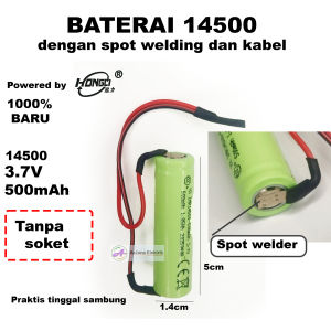 Baterai 18650 baterai 14500 baru dengan kabel dan spot