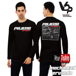 Vando Kaos Lengan Panjang Pria Mobil Pajero Sport Distro Cotton Combed 30s Kekinian