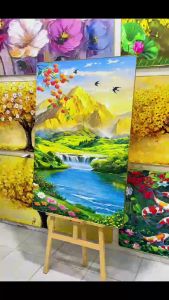 Tranh Phong Cảnh Núi Rừng Hòa Ca Tranh Canvas Tranh Tráng Gương Tranh Trang Trí