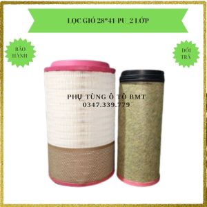 Lọc Gió Động Cơ Howo 371 375 Xe Khách Weichai Giường Nằm Jac 5 chân KT 28x41 Hàng Xịn.