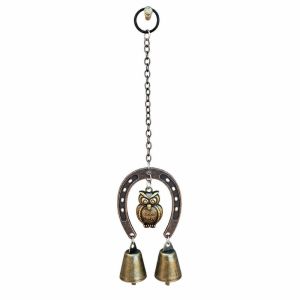 DOOUR Decorative Door Chime Horseshoe Wind Chime Metal Bell Chime Horseshoe Frame Hanging Wind Chime Gifts Butterfly Pendant Home Decor