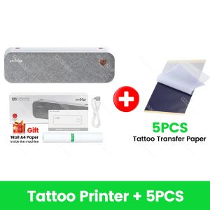 A4 Thermal Printers Wireless Tattoo Transfer Bluetooth USB Mobile Printer Machine Text PDF Document Printing Maker with Paper