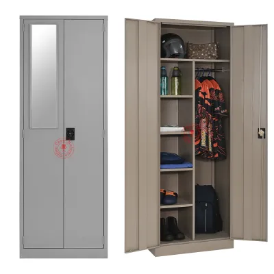 SCM-0001 ~ Full Height Wardrobe with Steel Swing Door c/w Mirror & Lock
