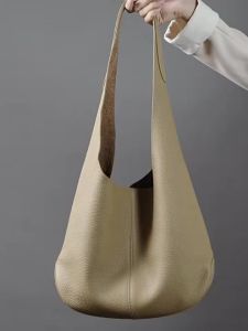 Designer Genuine Leather Tote Bag for Women - 100% Real Cowhide Shoulder Bag - Large Capacity Trendy Ladies Handbag