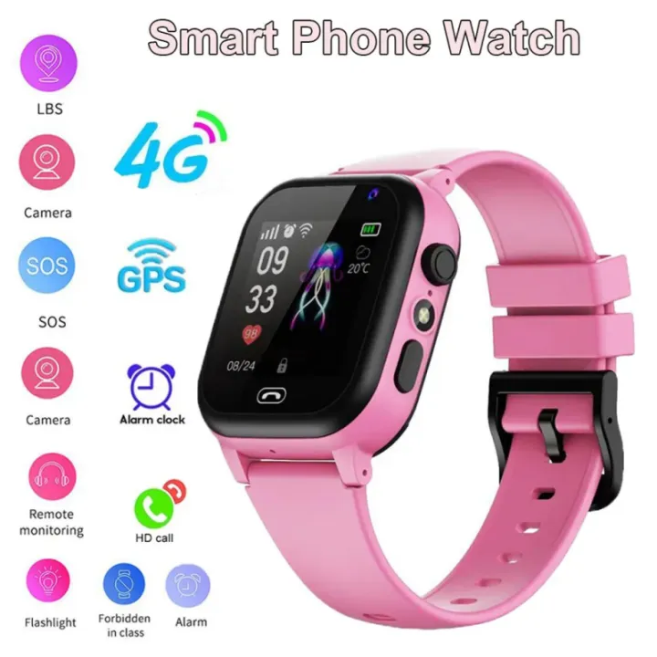 Trẻ Em 4G Đồng hồ thông minh Sos định vị GPS Video Cuộc Gọi Thẻ Sim Cho ...