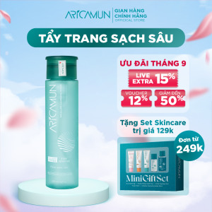 Nước tẩy trang làm sạch sâu dành cho da nhờn và da mụn Aricamun mẫu mới 2024