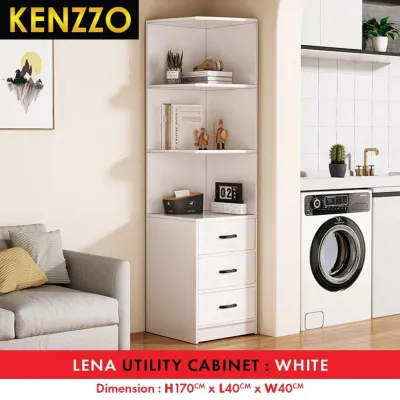 FREE SHIPPING !! Kenzzo :Lena Seating Corner Cabinet Corner Cabinet Triangle Cabinet / almari baju murah / wardrobe