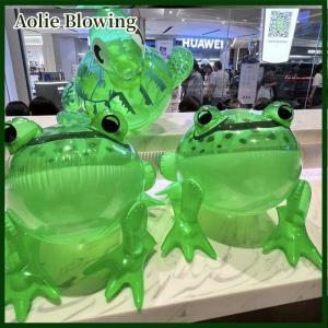 Aolie Glowing Inflatable Green Bouncing Frog Toad Ballon Jungle Animal Toy Funny Kids Party Gift Birthday Wedding Decoration