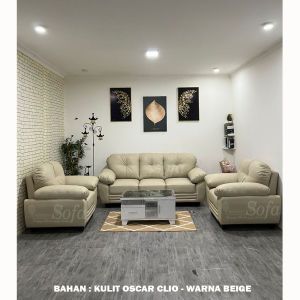 Sofa Ruang Tamu Modesty 311 Seater Boxer + Meja Blotic Stainless