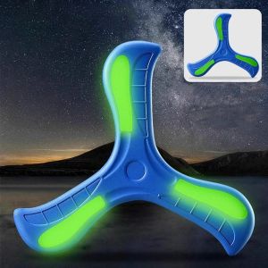 Boomerang Lempar Fluorescent Indoor Outdoor Mainan Luar Ruangan Anak Bumerang Bisa Balik Lagi