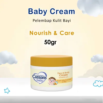 Cussons Baby Cream 50 gr Krim Lembut Untuk Kulit Tubuh Bayi - Melembapkan Kulit Bayi Baru Lahir