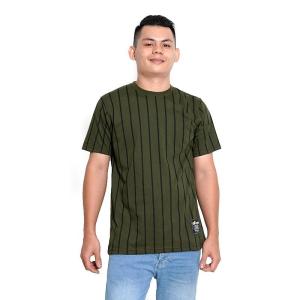 Noveli Wear Kaos pria stripe salur vertikal lengan pendek | kaos garis garis down belang belang