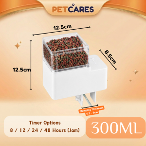 PETCARESMY Mini Fish Feeder Automatic with 4-speed Feeder Smart Timer Fish Tank Goldfish Auto Feeder betta ikan Fish Aquarium Feede