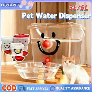 Automatic Water Dispenser and Pet Feeder Transparent Water Fountain Large Capacity Pet Water Bottle