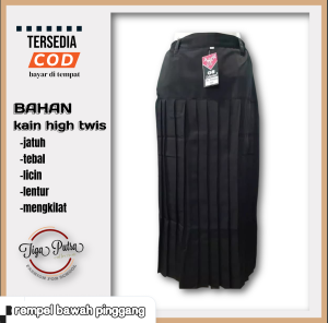 Rok Hitam Panjang Rempel Bawah Pinggang Seragam Sekolah SD/MI Kain High Twis