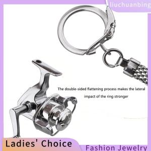 [COD] liuchuanbing Jewellery 1Pcs Alloy Fishing Reel Drum Pendant Keychain Key Wheel Outdoor Fishing Tackle