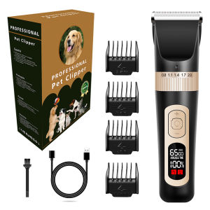 กรรไกรตัดขนสุนัข เครื่องตัดขนสัตว์เลี้ยงไฟฟ้าเสียงรบกวนต่ำ 4 จังหวะ ชุดกรูมมิ่งสุนัขไร้สายแบบชาร์จได้ เครื่องโกนหนวดสัตว์เลี้ยงสำหรับสุนัขขนาดเล็กและใหญ่แมวสัตว์