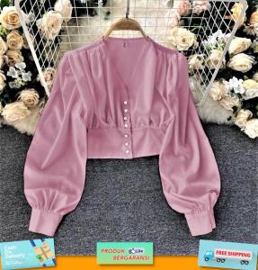 Godwin Collection - Blouse Utami Fashion Wanita Pakaian Atasan Polos V Neck