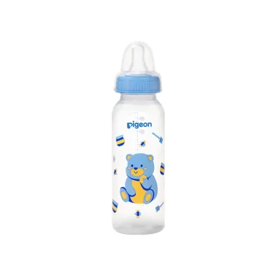 Bình Sữa Pigeon PP Tiêu Chuẩn Núm Ti Silicone Siêu Mềm Chống Sặc Hạn Chế Đầy Hơi Cho Bé 120ml 240ml