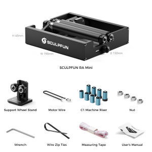 🔥🔥CHRIS SCULPFUN C1 Mini Laser Engraver 150x130mm Working Area Lightburn Compatible Laser for Wood/Leather/Glass/Gift Making Plug & Play