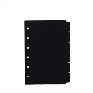 ZYJC MALL School Supplies 6 Holes Inner Paper Planner Black A5 A6 A7 Notebook Paper Divider Binder Index Separator Index Divider Loose-leaf Divider