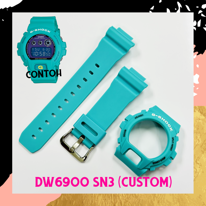 BNB DW6900 SN3 CUSTOM Round Skeleton Quartz Watch Male Rubber