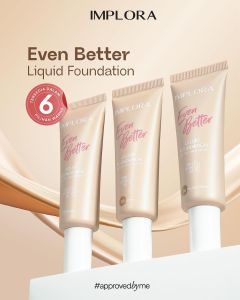 𝗝𝗨𝗡𝗞𝗜𝗘 𝗠𝗔𝗞𝗘𝗨𝗣 - Foundation Implora Bedak Padat Waterproof