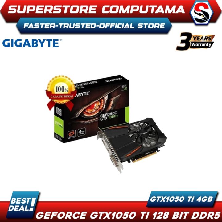 VGA Gigabyte GTX 1050 Ti 4GB DDR5 -Gigabyte Geforce GTX1050 Ti 128