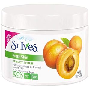 St. Ives Apricot Facial Scrub Fresh Skin 6 Oz    Face Exfoliant for d to Oily Skin with Walnut Shell and Apricot Pit Powder Non-Comedogenic