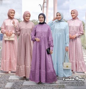 Baju Gamis Dewasa Kumala Maxi Dress Outfit Baju Lebaran Eksklusif | GOODSAJI HIJABSTUFF