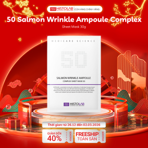 Mặt Nạ Giấy Cho Da Lão Hóa HISTOLAB 50 Salmon Wrinkle Ampoule Complex Sheet Mask 30g (Đơn vị tính: miếng)