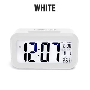 SG Smart Digital Electronic Desk Clock - Alarm Snooze Light Loud - LED with Night Light Backlight Table Home Decor Living Bed Side Bedroom Kids Room
