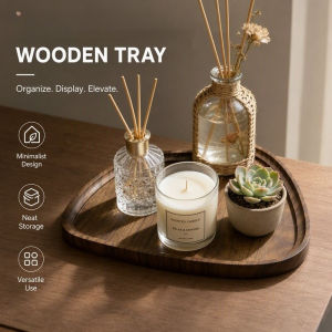Japanese Style Wooden Tea Tray Multifunctional Storage Plate Wooden Jewelry Tray Home Decor
