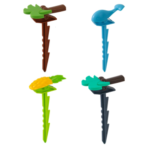 Chắn Gió đầu tròn nhựa Stakes keeptowels tại chỗ trên bãi biển cát trắng