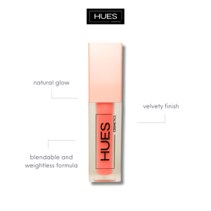 Hues Cosmetics Liquid Blush (L6) Radiant Natural Velvety Long-Lasting