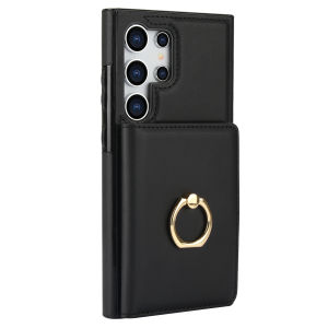 Trường hợp thẻ cho Samsung s24 ultra với giá đỡ vòng da trường hợp điện thoại di động vỏ điện thoại ví Túi bao bìa với đồ đựng thẻ vỏ ốp lưng cho samsung Samsung galaxy s24 plus s23 ultra s3 fe s22 ultra s22 plus s21 fe note20 siêu khe cắm thẻ trường hợp